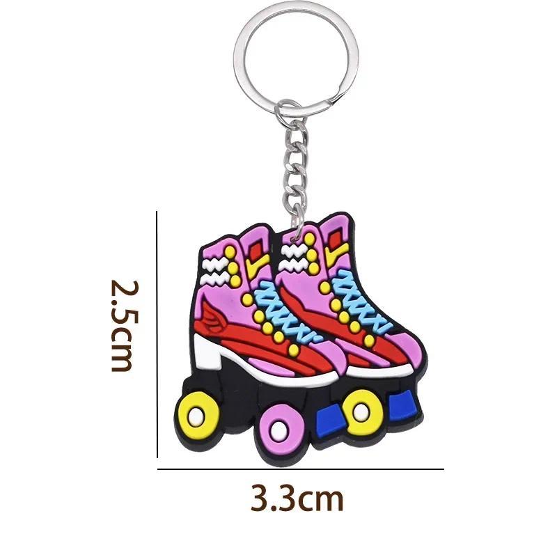 Skating Shoes Pink Pvc Soft Rubber Cartoon Keychain Fan Collectible Pendent Key Chain Toy For Móc Khóa In Theo Yêu Cầu, Chất Liệu Mica Trong Suốt In 2 Mặt , Dày 4mm 8 Skating Shoes Pink Pvc Soft Rubber Cartoon Keychain Fan Collectible Pendent Key Chain Toy For Móc Khóa In Theo Yêu Cầu, Chất Liệu Mica Trong Suốt In 2 Mặt , Dày 4mm - Ảnh 8