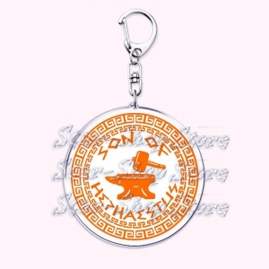 Son Daughter Of Poseidon Greek Keychain Greek Mythology Ocean Trident Mica Keychain Mica Móc Khóa In Theo Yêu Cầu, Chất Liệu Mica Trong Suốt In 2 Mặt , Dày 4mm