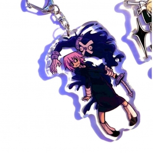 Soul Eater Maka And Crona Keychain Anime Character Keyring Collectible Souvenir For Fans Móc Khóa In Theo Yêu Cầu, Chất Liệu Mica Trong Suốt In 2 Mặt , Dày 4mm