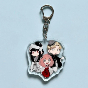 Spy Family Acrylic Double Side Keychain, Anime Keychain, Loid Forger, Anya Forger, Yor Móc Khóa In Theo Yêu Cầu, Chất Liệu Mica Trong Suốt In 2 Mặt , Dày 4mm