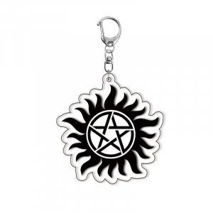 Supernatural Keychains Dean Sam Winchester Keyring Hot Accessorie Bag Keychain Ring Birthday Móc Khóa In Theo Yêu Cầu, Chất Liệu Mica Trong Suốt In 2 Mặt , Dày 4mm