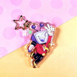 Tenna Deltarune Acrylic Keychain - Charm Kawaii Cartoon Game Character Pendant Móc Khóa In Theo Yêu Cầu, Chất Liệu Mica Trong Suốt In 2 Mặt , Dày 4mm