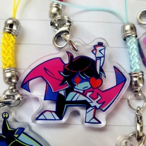 Tenna Restock!! Acrylic Charms Phone Chain: Kris, Susie, Ralsei, Noelle, Jevil, Spamton, Móc Khóa In Theo Yêu Cầu, Chất Liệu Mica Trong Suốt In 2 Mặt , Dày 4mm