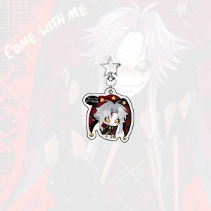 The Freak Circus Game 6cm Pierrot Cute Cosplay Mica Joker Clown Keychain Holder Accessory Móc Khóa In Theo Yêu Cầu, Chất Liệu Mica Trong Suốt In 2 Mặt , Dày 4mm