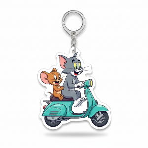 Tom & Jerry Speed Keychain Móc Khóa In Theo Yêu Cầu, Chất Liệu Mica Trong Suốt In 2 Mặt , Dày 4mm