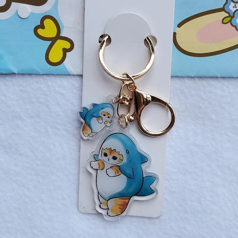 Transparent Double-sided Shark Cat Keychain Cute Cartoon Cat Pendant Animal Cat Keyring Móc Khóa In Theo Yêu Cầu, Chất Liệu Mica Trong Suốt In 2 Mặt , Dày 4mm 2 Transparent Double-sided Shark Cat Keychain Cute Cartoon Cat Pendant Animal Cat Keyring Móc Khóa In Theo Yêu Cầu, Chất Liệu Mica Trong Suốt In 2 Mặt , Dày 4mm - Ảnh 2