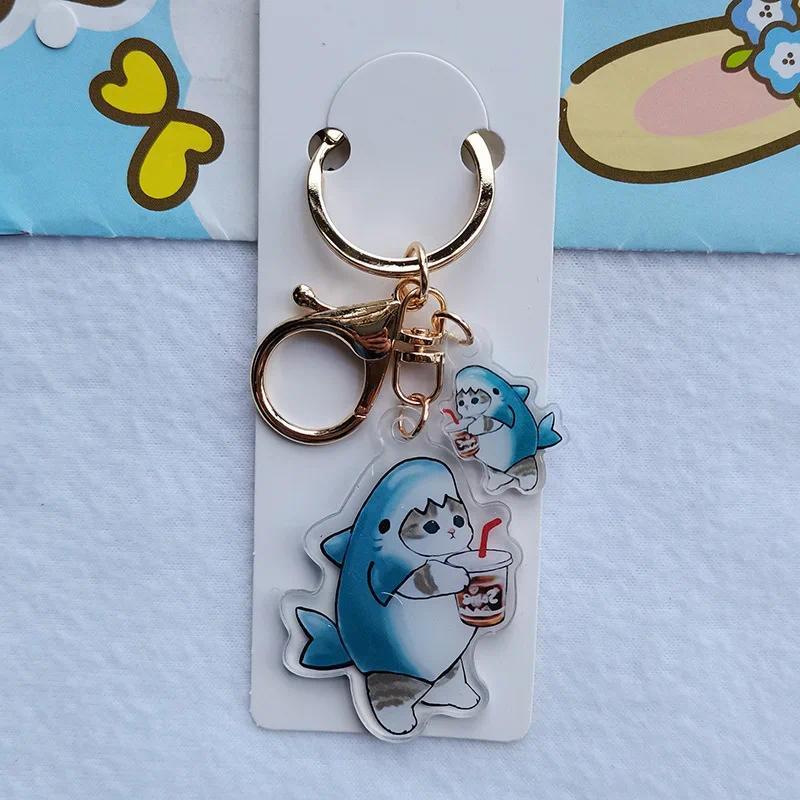 Transparent Double-sided Shark Cat Keychain Cute Cartoon Cat Pendant Animal Cat Keyring Móc Khóa In Theo Yêu Cầu, Chất Liệu Mica Trong Suốt In 2 Mặt , Dày 4mm 3 Transparent Double-sided Shark Cat Keychain Cute Cartoon Cat Pendant Animal Cat Keyring Móc Khóa In Theo Yêu Cầu, Chất Liệu Mica Trong Suốt In 2 Mặt , Dày 4mm - Ảnh 3