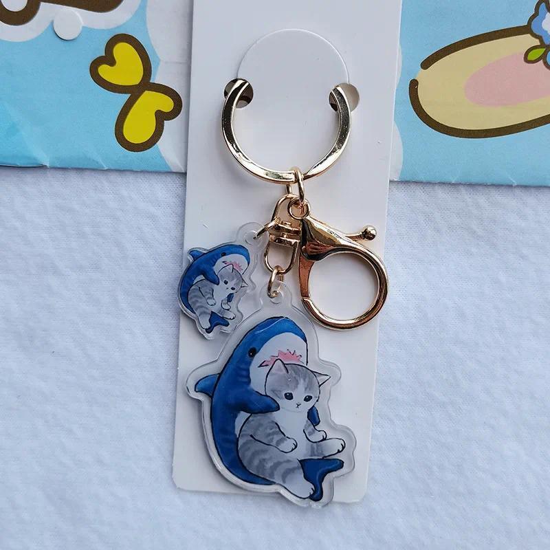Transparent Double-sided Shark Cat Keychain Cute Cartoon Cat Pendant Animal Cat Keyring Móc Khóa In Theo Yêu Cầu, Chất Liệu Mica Trong Suốt In 2 Mặt , Dày 4mm 5 Transparent Double-sided Shark Cat Keychain Cute Cartoon Cat Pendant Animal Cat Keyring Móc Khóa In Theo Yêu Cầu, Chất Liệu Mica Trong Suốt In 2 Mặt , Dày 4mm - Ảnh 5