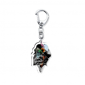 Ty Hip Hop La Retro Flower Art Keychain Street Bag Charms Hip Hop Hanging Colorful Móc Khóa In Theo Yêu Cầu, Chất Liệu Mica Trong Suốt In 2 Mặt , Dày 4mm
