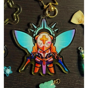 Ultrakill Gabriel Reversible Acrylic Keychain Charm 2" Anime Key Charm Collectible Accessories Móc Khóa In Theo Yêu Cầu, Chất Liệu Mica Trong Suốt In 2 Mặt , Dày 4mm