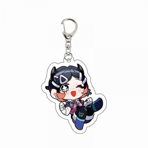 Valorant Double-sided Chibi Jett Sage Killjoy Reyna Bag Accessories Cosplay Móc Khóa In Theo Yêu Cầu, Chất Liệu Mica Trong Suốt In 2 Mặt , Dày 4mm