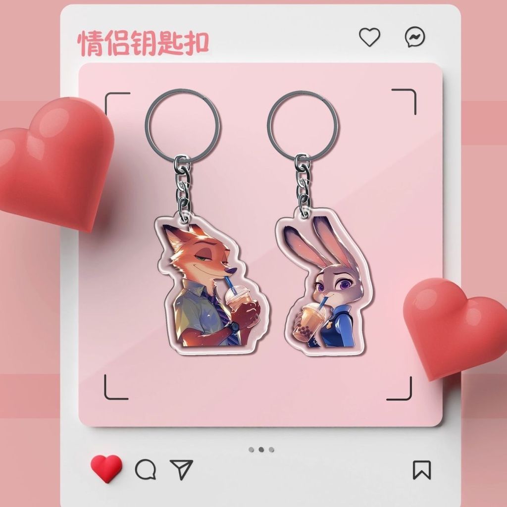 Zootopia Keychain Women Wedding Key Chain For Men Judith Bride Key Ring Nick Anime Figure Móc Khóa In Theo Yêu Cầu, Chất Liệu Mica Trong Suốt In 2 Mặt , Dày 4mm 5 Zootopia Keychain Women Wedding Key Chain For Men Judith Bride Key Ring Nick Anime Figure Móc Khóa In Theo Yêu Cầu, Chất Liệu Mica Trong Suốt In 2 Mặt , Dày 4mm - Ảnh 5
