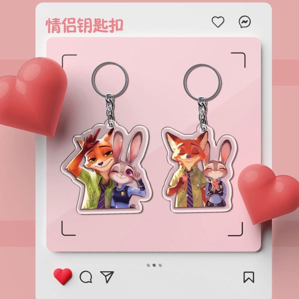 Zootopia Keychain Women Wedding Key Chain For Men Judith Bride Key Ring Nick Anime Figure Móc Khóa In Theo Yêu Cầu, Chất Liệu Mica Trong Suốt In 2 Mặt , Dày 4mm 6 Zootopia Keychain Women Wedding Key Chain For Men Judith Bride Key Ring Nick Anime Figure Móc Khóa In Theo Yêu Cầu, Chất Liệu Mica Trong Suốt In 2 Mặt , Dày 4mm - Ảnh 6