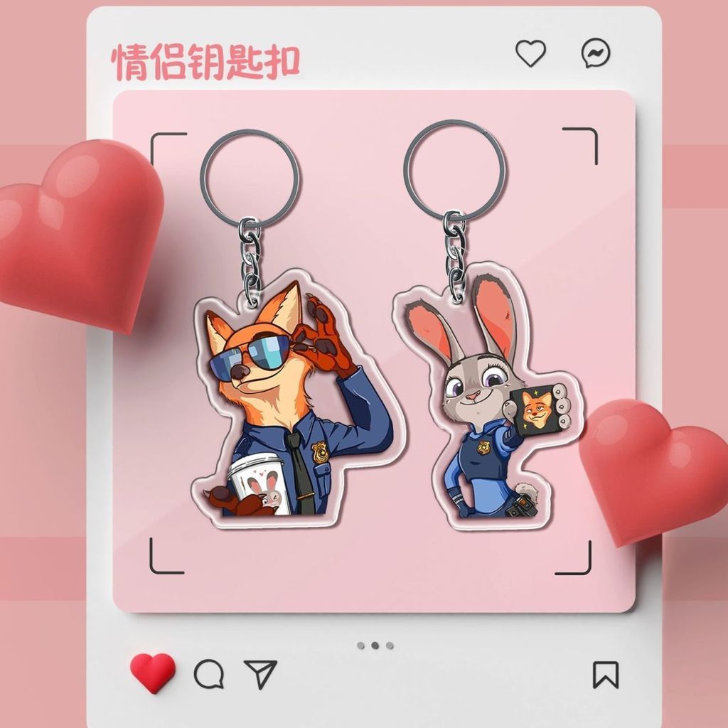 Zootopia Keychain Women Wedding Key Chain For Men Judith Bride Key Ring Nick Anime Figure Móc Khóa In Theo Yêu Cầu, Chất Liệu Mica Trong Suốt In 2 Mặt , Dày 4mm 7 Zootopia Keychain Women Wedding Key Chain For Men Judith Bride Key Ring Nick Anime Figure Móc Khóa In Theo Yêu Cầu, Chất Liệu Mica Trong Suốt In 2 Mặt , Dày 4mm - Ảnh 7