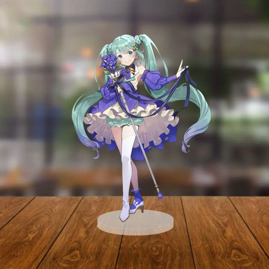 Acrylic Model Singer Miku Cosplay Table Decoration, Anime Gift(mikucl) Mô Hình Đứng Standee Anime, In 2 Mặt, Cao 6cm, Trang Trí Decor Bàn Học 2 Acrylic Model Singer Miku Cosplay Table Decoration, Anime Gift(mikucl) Mô Hình Đứng Standee Anime, In 2 Mặt, Cao 6cm, Trang Trí Decor Bàn Học - Ảnh 2