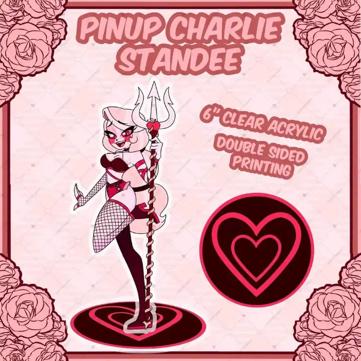 Acrylic Standee For Hazbin Hotel Charlie Vox Heart Base Standee Acrylic Desktop Anime Mô Hình Đứng Standee Anime, In 2 Mặt, Cao 6cm, Trang Trí Decor Bàn Học 4 Acrylic Standee For Hazbin Hotel Charlie Vox Heart Base Standee Acrylic Desktop Anime Mô Hình Đứng Standee Anime, In 2 Mặt, Cao 6cm, Trang Trí Decor Bàn Học - Ảnh 4