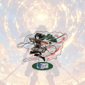 Anime Attack On Titan Eren Yeager Mikasa Ackerman Acrylic Stand Keychain Figure Model Desktop Mô Hình Đứng Standee Anime, In 2 Mặt, Cao 6cm, Trang Trí Decor Bàn Học