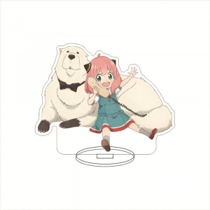 Anime Spy×family Or Forger Anya Forger Bond Double-sided Hd Mica Keychain Holder Cute Anime Mô Hình Đứng Standee Anime, In 2 Mặt, Cao 6cm, Trang Trí Decor Bàn Học