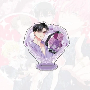 Anime Tamon's B-side Fukuhara Tamon Heart Shape Acrylic Stand Keychain Cute Figure Display Mô Hình Đứng Standee Anime, In 2 Mặt, Cao 6cm, Trang Trí Decor Bàn Học
