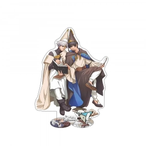 Anime Witch Hat Atelier Double-sided Hd Printing Mica Keychain Holder Qifrey And Olruggio Mô Hình Đứng Standee Anime, In 2 Mặt, Cao 6cm, Trang Trí Decor Bàn Học