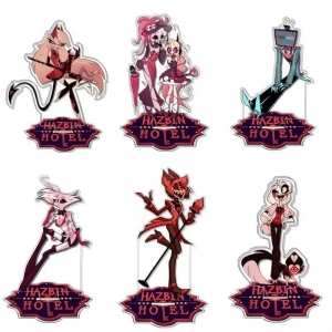 Hazbin Hotel Alastor Charlie Angel Dust Lucifer Vox Husk Standee Game Collection Anime Mô Hình Đứng Standee Anime, In 2 Mặt, Cao 6cm, Trang Trí Decor Bàn Học
