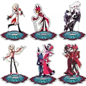 Hazbin Hotel Alastor Charlie Angel Dust Lucifer Vox Husk Standee Anime Game Collection Mica Mô Hình Đứng Standee Anime,  In 2 Mặt, Cao 6cm, Trang Trí Decor Bàn Học