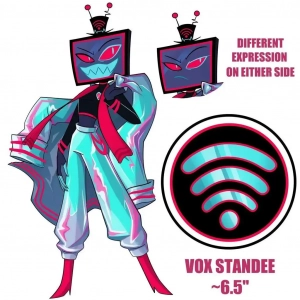 Hazbin Hotel "the Vees" Anime Model Standeeee Micaing Plates Hazbin Hotel Morningtar Vaggie Mô Hình Đứng Standee Anime,  In 2 Mặt, Cao 6cm, Trang Trí Decor Bàn Học
