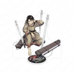 1 Acrylic Attack On Titan Keychain Stand Levi Ackerman Eren Yeager Mikasa Ackerman Anime Custom Charm Phone Personalized, Keychain, Mô Hình Đứng Standee Anime, In 2 Mặt, Cao 6cm, Trang Trí Decor Bàn Học, Balo