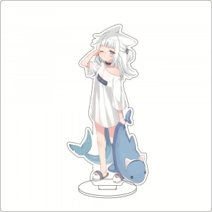 1 Anime Cutey Hololive Vtuber Gawr Gur Shark Girl Cos New Acrylic Figure Stand Ornaments Custom Charm Phone Personalized, Keychain, Mô Hình Đứng Standee Anime, In 2 Mặt, Cao 6cm, Trang Trí Decor Bàn Học, Balo