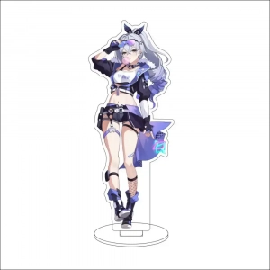 1 Anime Game Honkai Silver Wolf Cos Acrylic Figure Stand Cute Chrismas Gifts Ornaments Custom Charm Phone Personalized, Keychain, Mô Hình Đứng Standee Anime, In 2 Mặt, Cao 6cm, Trang Trí Decor Bàn Học, Balo