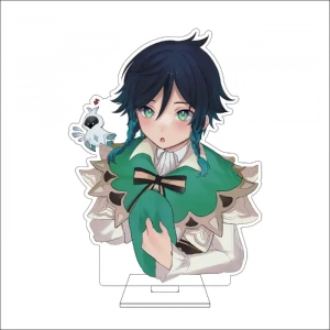 1 Anime Genshin Impact Cosplay Acrylic Figure Stand Plate Venti Ornaments Gifts Custom Charm Phone Personalized, Keychain, Mô Hình Đứng Standee Anime, In 2 Mặt, Cao 6cm, Trang Trí Decor Bàn Học, Balo