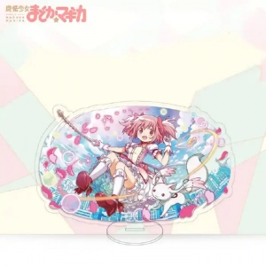 1 Anime Puella Magi Madoka Magica Acrylic Stand Model Figure Cosplay Plate Holder Topper Custom Charm Phone Personalized, Keychain, Mô Hình Đứng Standee Anime,  In 2 Mặt, Cao 6cm, Trang Trí Decor Bàn Học, Balo
