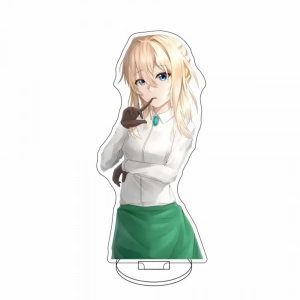 1 Charm Anime Violet Evergarden Acrylic Stand Model Cosplay Characters Ornament Custom Charm Phone Personalized, Keychain, Mô Hình Đứng Standee Anime, In 2 Mặt, Cao 6cm, Trang Trí Decor Bàn Học, Balo