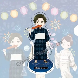 2026 Spy×family Yukata Theme Acrylic Standee & Keychain Set Anya Yor Loid Forger Anime Figure Custom Charm Phone Personalized, Keychain, Mô Hình Đứng Standee Anime, In 2 Mặt, Cao 6cm, Trang Trí Decor Bàn Học, Balo