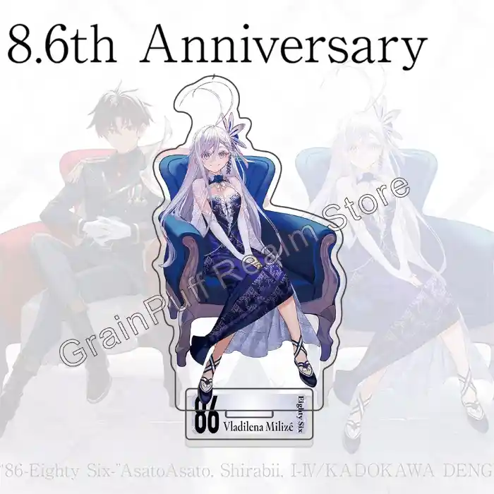 86 Eighty Six 8.6th Anniversary Acrylic Standee - Shinei Nouzen & Vladilena Milize Figure - Custom Charm Phone Personalized, Keychain, Mô Hình Đứng Standee Anime, In 2 Mặt, Cao 6cm, Trang Trí Decor Bàn Học, Balo 1 86 Eighty Six 8.6th Anniversary Acrylic Standee - Shinei Nouzen & Vladilena Milize Figure - Custom Charm Phone Personalized, Keychain, Mô Hình Đứng Standee Anime, In 2 Mặt, Cao 6cm, Trang Trí Decor Bàn Học, Balo