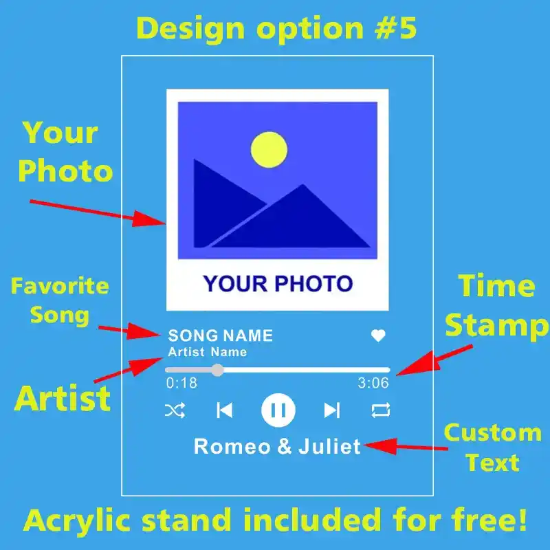 A5 Personalized Music Spotify Standee Plaque Clear Acrylic Scan Code Song Valentine's Custom Mô Hình Đứng Standee Anime, In 2 Mặt, Cao 6cm, Trang Trí Decor Bàn Học 1 A5 Personalized Music Spotify Standee Plaque Clear Acrylic Scan Code Song Valentine's Custom Mô Hình Đứng Standee Anime, In 2 Mặt, Cao 6cm, Trang Trí Decor Bàn Học