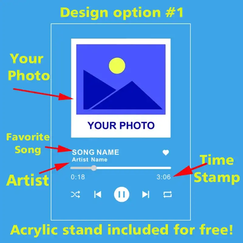 A5 Personalized Music Spotify Standee Plaque Clear Acrylic Scan Code Song Valentine's Custom Mô Hình Đứng Standee Anime, In 2 Mặt, Cao 6cm, Trang Trí Decor Bàn Học 2 A5 Personalized Music Spotify Standee Plaque Clear Acrylic Scan Code Song Valentine's Custom Mô Hình Đứng Standee Anime, In 2 Mặt, Cao 6cm, Trang Trí Decor Bàn Học - Ảnh 2