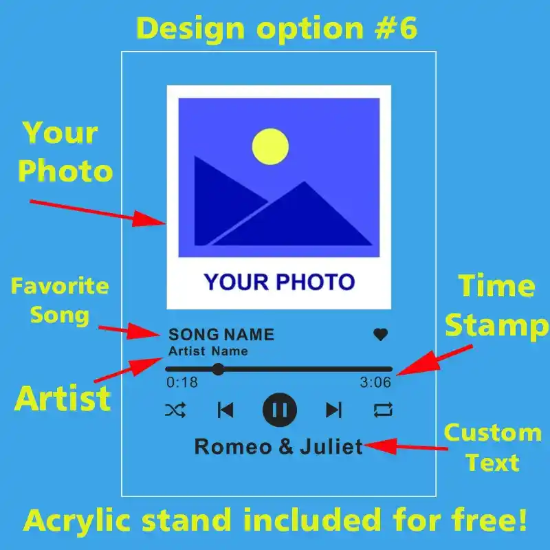 A5 Personalized Music Spotify Standee Plaque Clear Acrylic Scan Code Song Valentine's Custom Mô Hình Đứng Standee Anime, In 2 Mặt, Cao 6cm, Trang Trí Decor Bàn Học 6 A5 Personalized Music Spotify Standee Plaque Clear Acrylic Scan Code Song Valentine's Custom Mô Hình Đứng Standee Anime, In 2 Mặt, Cao 6cm, Trang Trí Decor Bàn Học - Ảnh 6