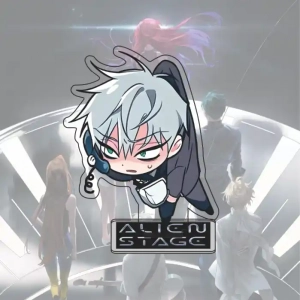 Alien Stage Acrylic Stand Keychain, Q Anime Character Ornament, Fans Collection Peripheral Custom Charm Phone Personalized, Keychain, Mô Hình Đứng Standee Anime, In 2 Mặt, Cao 6cm, Trang Trí Decor Bàn Học, Balo