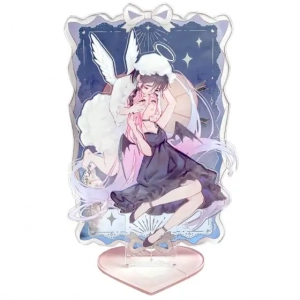Angel Devil Couple Acrylic Standee Set Lace Scene Love Decor Romantic Gift Room Display Custom Charm Phone Personalized, Keychain, Mô Hình Đứng Standee Anime, In 2 Mặt, Cao 6cm, Trang Trí Decor Bàn Học, Balo