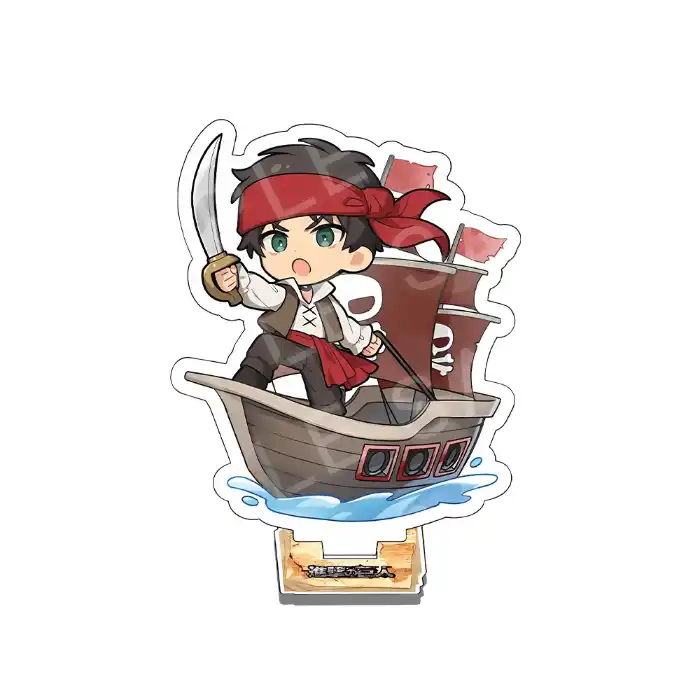 Anime Attack On Titan Eren Yeager 1 Acrylic Stand Keychain Pirate Ship Chibi Figure Custom Charm Phone Personalized, Keychain, Mô Hình Đứng Standee Anime, In 2 Mặt, Cao 6cm, Trang Trí Decor Bàn Học, Balo 2 Anime Attack On Titan Eren Yeager 1 Acrylic Stand Keychain Pirate Ship Chibi Figure Custom Charm Phone Personalized, Keychain, Mô Hình Đứng Standee Anime, In 2 Mặt, Cao 6cm, Trang Trí Decor Bàn Học, Balo - Ảnh 2