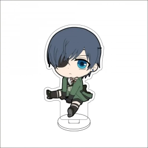 Anime Black Butler Ciel Phantomhive Sebasuchan・mikaerisu Erizabesu・middofōdo Cos Acrylic Custom Charm Phone Personalized, Keychain, Mô Hình Đứng Standee Anime, In 2 Mặt, Cao 6cm, Trang Trí Decor Bàn Học, Balo