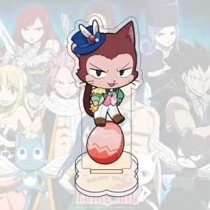 Anime Fairy Tail Chibi Christmas Version Acrylic Stand Action Figure Natsu Toy Pvc Fairy Custom Charm Phone Personalized, Keychain, Mô Hình Đứng Standee Anime,  In 2 Mặt, Cao 6cm, Trang Trí Decor Bàn Học, Balo