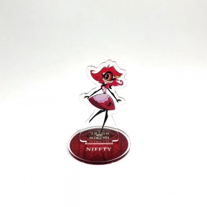 Anime Figurine Hazbin Hotel Acrylic Standee Alastor & Angel Desk Display Figure, Collectible Custom Charm Phone Personalized, Keychain, Mô Hình Đứng Standee Anime, In 2 Mặt, Cao 6cm, Trang Trí Decor Bàn Học, Balo
