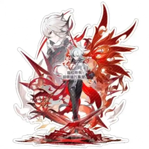Anime Fontaine Original Neuvillette Focalors Acrylic Figure Stand Model Plate Desk Decor Custom Charm Phone Personalized, Keychain, Mô Hình Đứng Standee Anime, In 2 Mặt, Cao 6cm, Trang Trí Decor Bàn Học, Balo