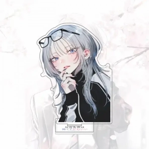 Anime Haiya Senpai Is Scary But Cute Acrylic Stand Figure Toy Haiya-senpai Couple Model Plate Custom Charm Phone Personalized, Keychain, Mô Hình Đứng Standee Anime, In 2 Mặt, Cao 6cm, Trang Trí Decor Bàn Học, Balo