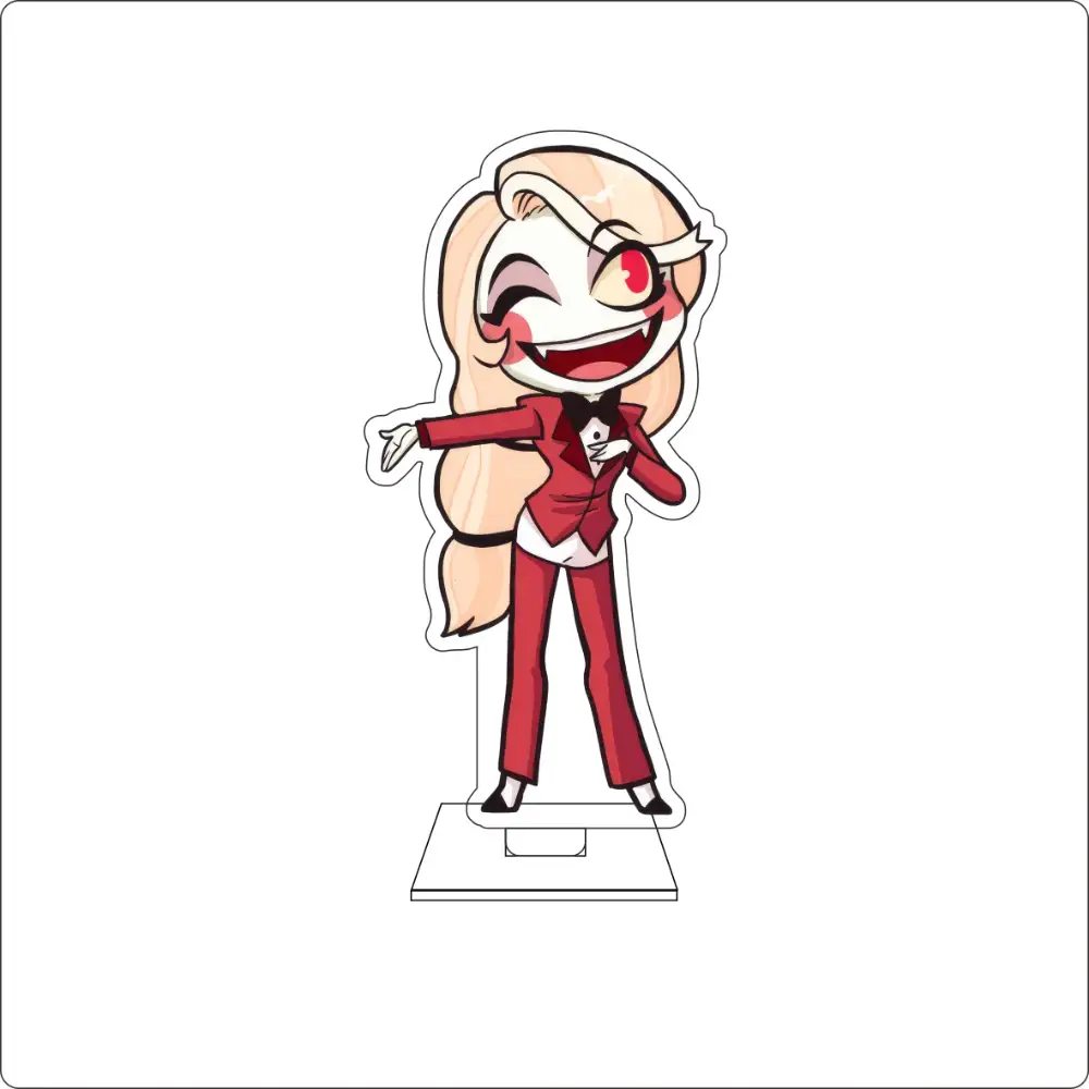 Anime Hazbin Cosplay Cute Acrylic Figure Stand Plate Charlie Morningstar Vaggie Angel Custom Charm Phone Personalized, Keychain, Mô Hình Đứng Standee Anime, In 2 Mặt, Cao 6cm, Trang Trí Decor Bàn Học, Balo 2 Anime Hazbin Cosplay Cute Acrylic Figure Stand Plate Charlie Morningstar Vaggie Angel Custom Charm Phone Personalized, Keychain, Mô Hình Đứng Standee Anime, In 2 Mặt, Cao 6cm, Trang Trí Decor Bàn Học, Balo - Ảnh 2
