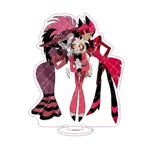 Anime Hell Hotel Two Charlie Morningstar Cosplay Stand Acrylic Figures Vaggie Desktop Custom Charm Phone Personalized, Keychain, Mô Hình Đứng Standee Anime, In 2 Mặt, Cao 6cm, Trang Trí Decor Bàn Học, Balo