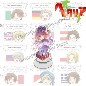 Anime Hetalia Axis Powers Acrylic Standee Latest Cute Q-style Character Figure, Collectible Custom Charm Phone Personalized, Keychain, Mô Hình Đứng Standee Anime, In 2 Mặt, Cao 6cm, Trang Trí Decor Bàn Học, Balo