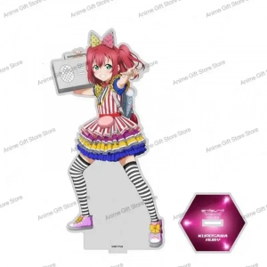 Anime Love Live! Acrylic Cosplay Mari Yoshiko Hanamaru Ruby Kanan Figure Standing Model Plate Custom Charm Phone Personalized, Keychain, Mô Hình Đứng Standee Anime, In 2 Mặt, Cao 6cm, Trang Trí Decor Bàn Học, Balo